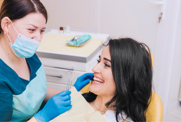 The initial visit preps your teeth for porcelain veneers